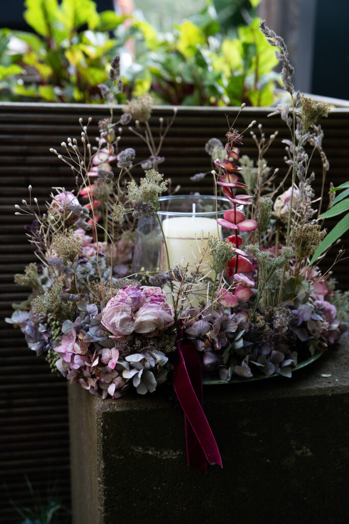 Trockengestecke und Flower Hoops